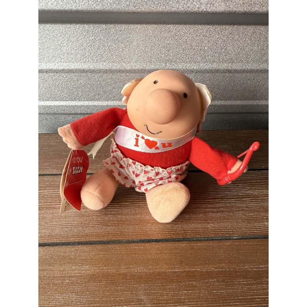 Vintage 1988 Valentine's Day Ziggy Cupid‎ Plush Toy by American Greetings W Tags